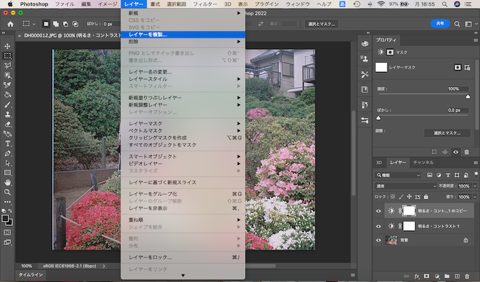 【Adobe Photoshop 使い方】ライトトーンの写真を作る方法