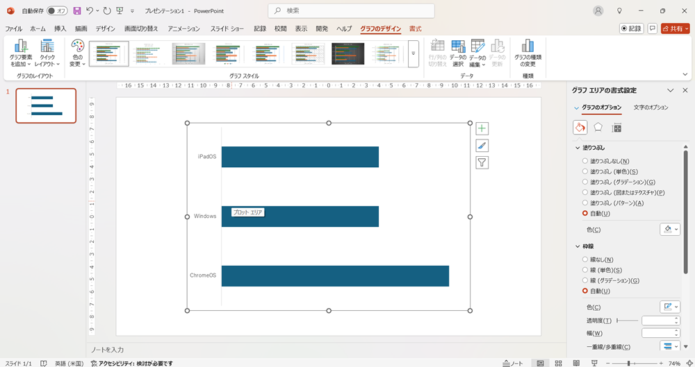 PowerPointでシンプルで見やすいグラフの作り方