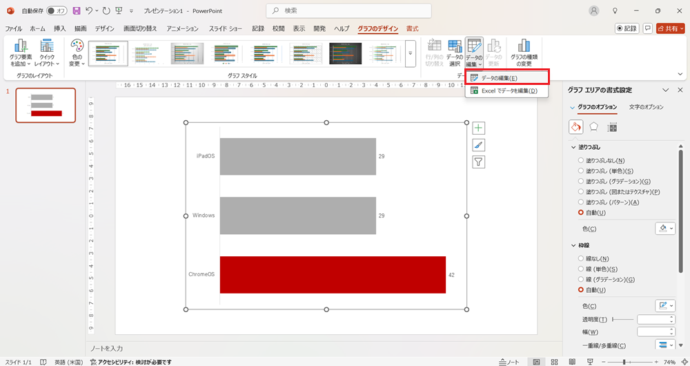 PowerPointでシンプルで見やすいグラフの作り方