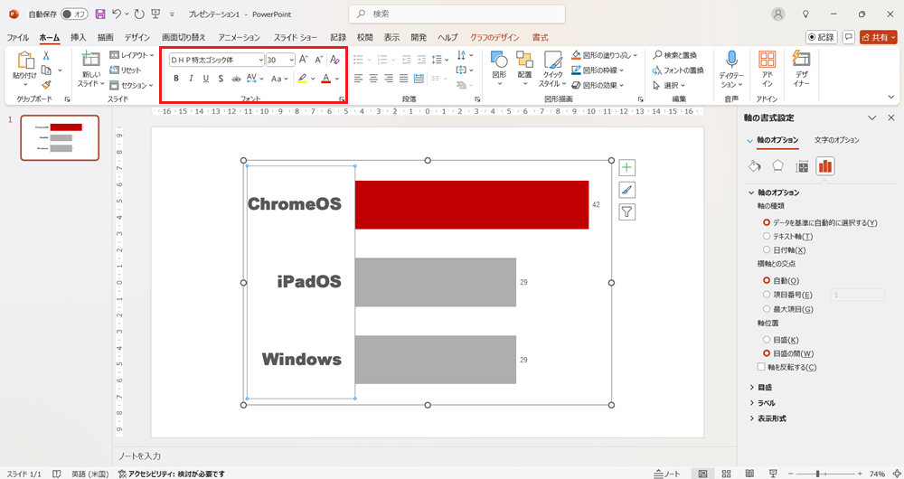 PowerPointでシンプルで見やすいグラフの作り方