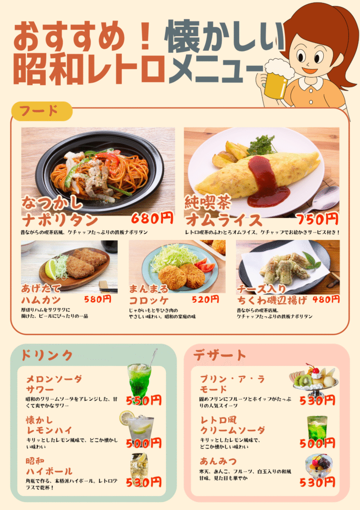 動画生成AIのSoraで居酒屋さんのメニューを作ってみた(2)